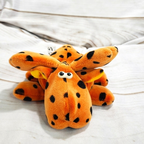 Bebe Perlsacktiere Elvis Rockt Orange Spotted Moose Beanbag Plush 6 Inch 1986